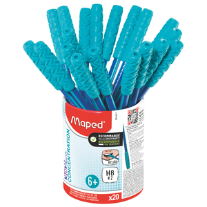 MAPED Graphite Kidy Learn HB +Chewable Topper 20's-854401