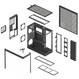 Aerocool HAVN HS 420 Base Edition Black EATX case - Supports up to 11 fans - 4x 3.5'' or 8x 2.5'' - 420mm Radiator. 