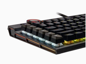 Corsair K100 RGB, Standard, USB, Mechanical, QWERTZ, RGB LED, Black