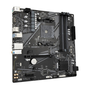 GIGABYTE B550M K Motherboard - AMD Ryzen 5000 CPUs, up to 4733MHz DDR4, 1xPCIe 4.0 + 1xPCIe 3.0 M.2, 1GbE LAN, USB 3.2 Gen 1, AMD, Socket AM4, AMD Ryzen 3000 Series, AMD Ryzen 4000 Series, AMD Ryzen 5000 Series, Socket AM4, DDR4-SDRAM, 128 GB