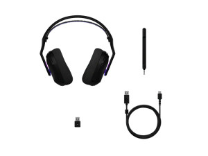 Wireless Gaming Headset with LIGHTSYNC RGB |  2.4GHZ Detachable Mic - White|USB-A LIGHTSPEED Wireless Receiver |  Wired USB-A US