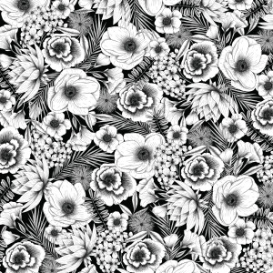 Cricut Infusible Ink Transfer Sheet Patterns, Black Botanicals, Thermal transfer, 2 pc(s)