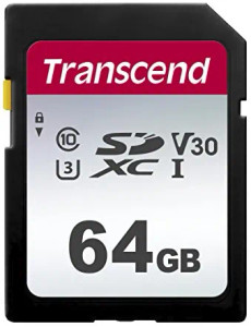 Transcend SDXC 300S 64GB, 64 GB, SDXC, Class 10, NAND, 95 MB/s, 40 MB/s
