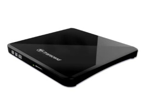 Transcend Portable DVD Writer - Black, Black, DVD±R/RW, USB 2.0, CD-R,CD-RW,DVD+R,DVD+RW,DVD-RAM,DVD-RW DL, 5 - 40 °C, 13.9 mm