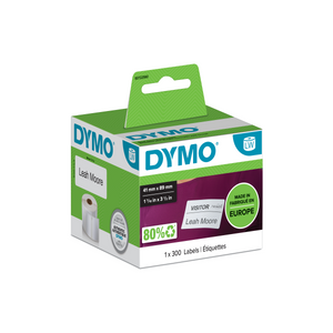 DYMO LabelWriter Labels - 41mmx89mm - Black on White - Box of 300-DS0722560