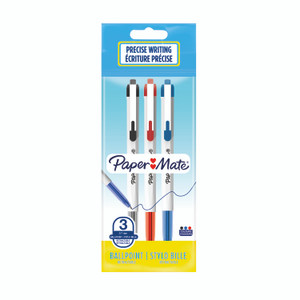 PAPER MATE 046 Retractable Ballpoint Pen 0.7mm Assorted 3's-NS2084377