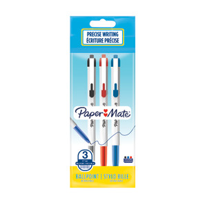 PAPER MATE 046 Retractable Ballpoint Pen 0.7mm Assorted 3's-NS2084377