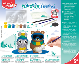 MAPED Creativ Plaster Friends - Bear & Rabbit-907208