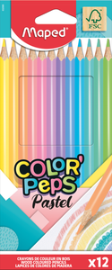 MAPED PASTEL Colour Pencils FSC 12's-832069FC