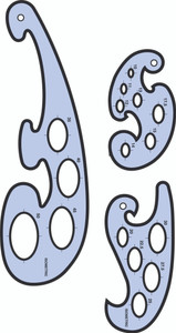 HELIX French Curves / Ellipse Template 3Piece-X21561