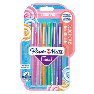 PAPER MATE Flair Candy Pop Medium 0.7mm 6's-NS2028899