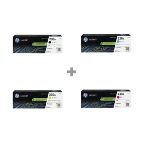 HP 230A Black Original LaserJet Toner Cartridge (W2300A)+ HP 230A Cyan Original LaserJet Toner Cartridge(W2301A) + HP 23 - TAR - W2300BUNDLE-TAR