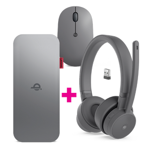 Lenovo Go Wired ANC Headset AND Lenovo Go Wireless Mobile Power Bank 10000 mAh AND Lenovo Go USB-C Wireless Mouse - Bund - TAR - 4XD1C99223-PROMO-TAR