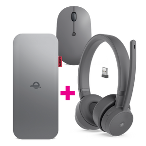 Lenovo Go Wired ANC Headset AND Lenovo Go Wireless Mobile Power Bank 10000 mAh AND Lenovo Go USB-C Wireless Mouse - Bund - TAR - 4XD1C99223-PROMO-TAR