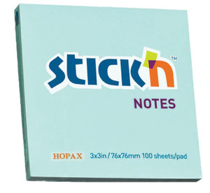 Stick 'N Blue PASTEL 76x76mm pads   EA