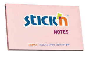 Stick 'N Pink PASTEL 76x127mm pads  EA