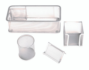 Stationery Set 4-Piece Consists of:  Mobile holder,  Zip Box,   Memo Holder,  Pencil Cup and Business Card Holder Stationery Set 4-Piece Consists of:  Mobile holder,  Zip Box,   Memo Holder,  Pencil Cup and Business Card Holder