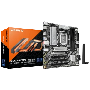 . GIGABYTE Intel® B860 Chipset for LGA 1851; 4x DDR5; 2x M2; HDMI/DP; mATX. 