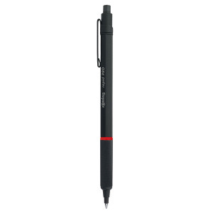 rOtring Rapidpro Matte Black Ball Pen Medium - Blue Ink-R1904292
