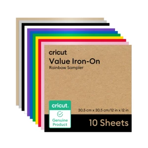 2012093 - Cricut Value Iron-On; Rainbow Sampler - 30.5 cm x 30.5 cm (10 pack)