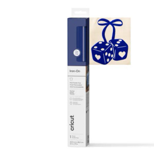 Cricut Flocked Iron-On, Heat transfer vinyl roll, Smooth heat transfer vinyl, Blue, Monochromatic, Matte, Machine wash