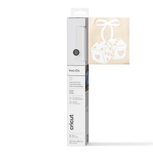 Cricut Flocked Iron-On, Heat transfer vinyl roll, Smooth heat transfer vinyl, White, Monochromatic, Matte, Machine wash