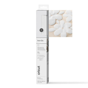 Cricut Puff Iron-On, Heat transfer vinyl roll, White, Monochromatic, Matte, Machine wash, 305 mm