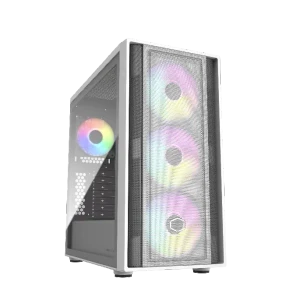 Cooler Master MasterBox 600 White, Desktop, PC, White, ATX, EATX, ITX, micro ATX, Plastic, Steel, Tempered glass, Multi