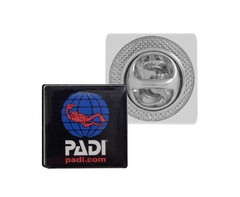 Lapel Badge Pin Clip - STD Size (20mm x 20mm) - GSR - LAPEL-P_20x20Sq