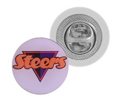 Lapel Badge Pin Clip - STD Size (30mm x 30mm) - GSR - LAPEL-P_30x30Rd