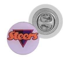 Lapel Badge Pin Clip - STD Size (30mm x 30mm) - GSR - LAPEL-P_30x30Rd