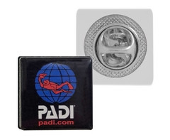 Lapel Badge Pin Clip - STD Size (30mm x 30mm) - GSR - LAPEL-P_30x30Sq