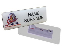 Name Badge Pin Clip - STD Size (70mm x 30mm) - GSR - NAME-P_70x30