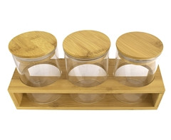 3-Piece Storage Jars & Stand - GSR - P2459