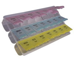 3-A-Day Weekly Pill Box - P2474 3-A-Day Weekly Pill Box - P2474
