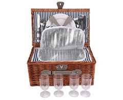 4-Person Wicker Picnic Basket - GSR - P2484