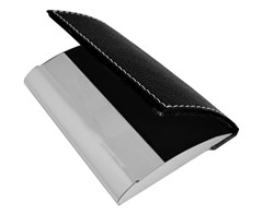 Executive Card Holder - GSR - P812B with Black Koskin and Stainless Steel