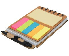 Wood Pocket Notepad & Sticky-Memo & Pen - GSR - ST324B
