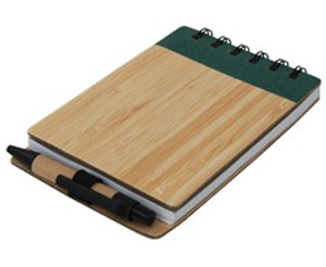 Wood Pocket Notepad & Sticky-Memo & Pen - GSR - ST324I