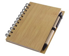 Bamboo Mid-Size Notebook & Pen - GSR - ST325B