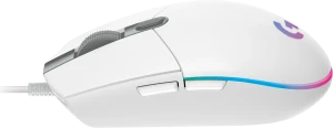 Logitech G G203 LIGHTSYNC Gaming Mouse, USB Type-A, 8000 DPI, 1 ms, White