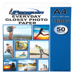 PENGUIN EVERYDAY INKJET PHOTO GLOSS 160G 50 SHEETS  A/4 - 17402018 PENGUIN EVERYDAY INKJET PHOTO GLOSS 160G 50 SHEETS  A/4 - 17402018