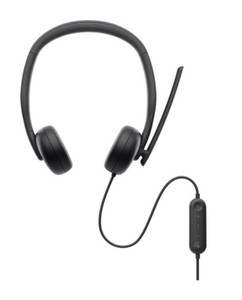 Dell Wired Headset WH3024 Form Factor: On-Ear Ear Cup Size (Diameter): 58mm Headband Material: Leatherette + Memory Foam - TAR - 520-BBDH-TAR