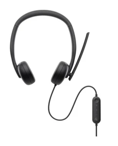 Dell Wired Headset WH3024 Form Factor: On-Ear Ear Cup Size (Diameter): 58mm Headband Material: Leatherette + Memory Foam - TAR - 520-BBDH-TAR