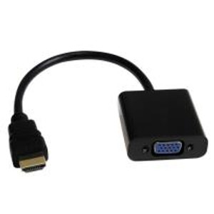 VOLKANO ANNEX SERIES HDMI MALE TO VGA FEMALE CONVERTER 10CM CABLE WITH SOUND - VK20045BK-KOL