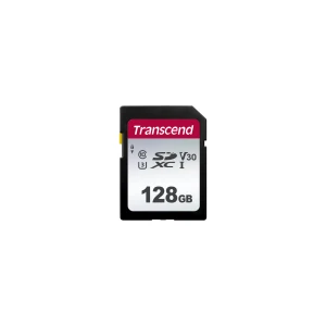 Transcend SD Card SDXC 300S 128GB, 128 GB, SDXC, Class 10, NAND, 95 MB/s, 40 MB/s