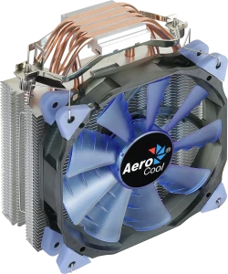 Aerocool Verkho 4 Lite CPU Air Cooler - Aluminum - (TDP) up to 125W - Blue LED - LGA 1700/1200/115X AM4/AM5. 