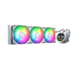 Aerocol Abyss L360 White with digital display - 360mm ARGB Liquid Cooler - Intel LGA1851/LGA1700   - AMD AM4/AM5. 