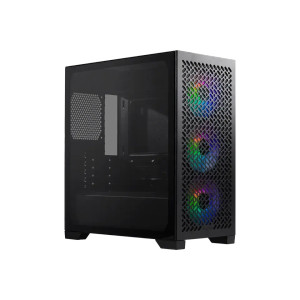 Cooler Master Case Masterbox 302 + PSU MPW-6001-ACBW-BE1; Tempered Glass Side Panel; preinstalled 3 x 120mm fans; Black