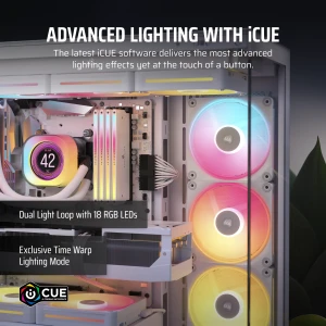 Corsair iCUE LINK LX120-R RGB, Fan, 12 cm, 2400 RPM, White